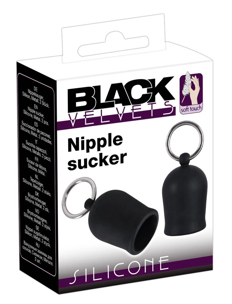 Nipple Suction Cups 2 Pcs Black - Black Velvets