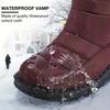 Fashion Plus Size Down Waterproof Snow Boots for Women Winter Thick Plush Warm Cotton Padded Shoes Woman Non Slip Platform Ankle Boots