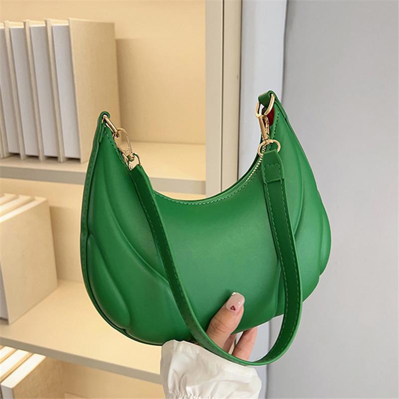 Stylish Shoulder Bag with Golden-Tone Hardware & Zipper Closure Versatile Nylon Lined Chic Handbag for Casual & Formal Occasions