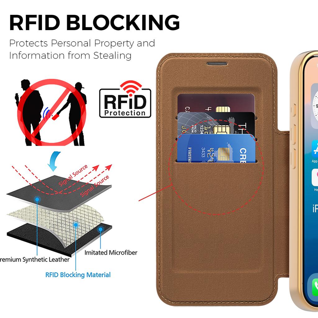 Luxury Transparent Flip Leather Wallet Magnetic Phone Case For iPhone 17 Pro 15 14 13 12 11 16 Pro Max Slot Card Bag For Magsafe 17Air Cover