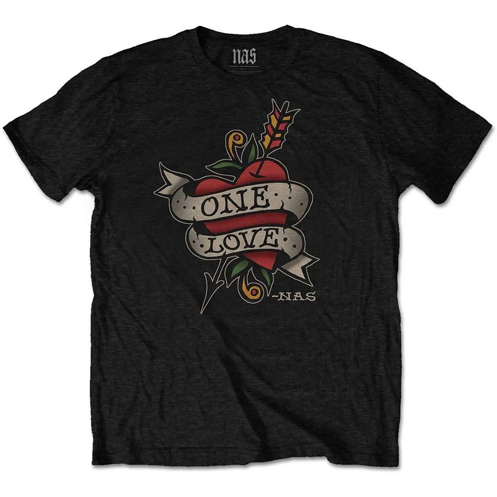 Nas Love Tattoo Slim Fit T-shirt Medium Black Unisex T-Shirt XXXXL