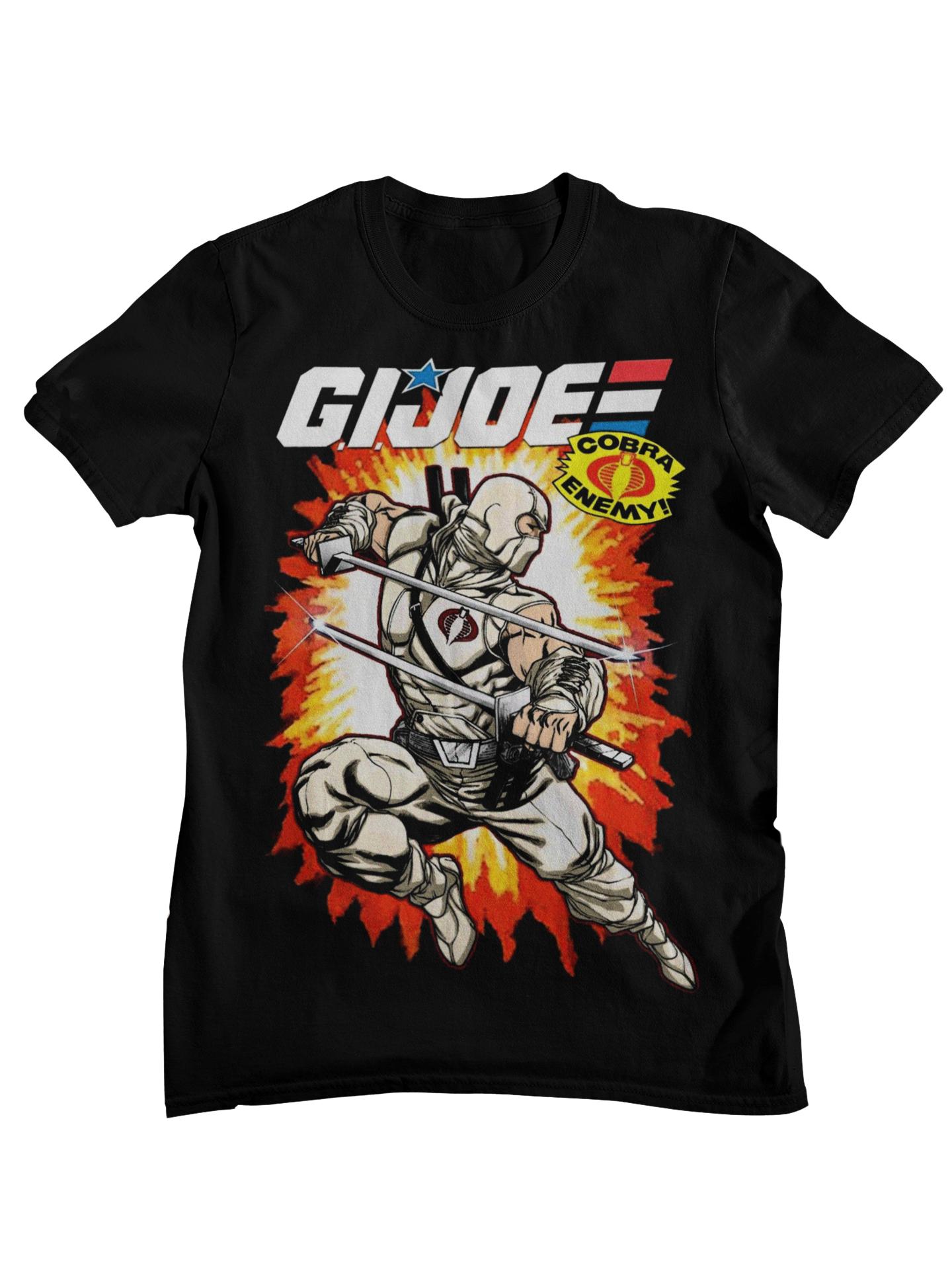 G I Joe A Real American Hero Retro Cartoon Character Printed Tshirt Unisexs and Womens Cotton Street Top S