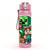 1PC Creeper Boy Game Character Duo 750ml Color Plastic Sports Water Bottle Leakproof Flip Straw Lid For Sports Office Home Use
