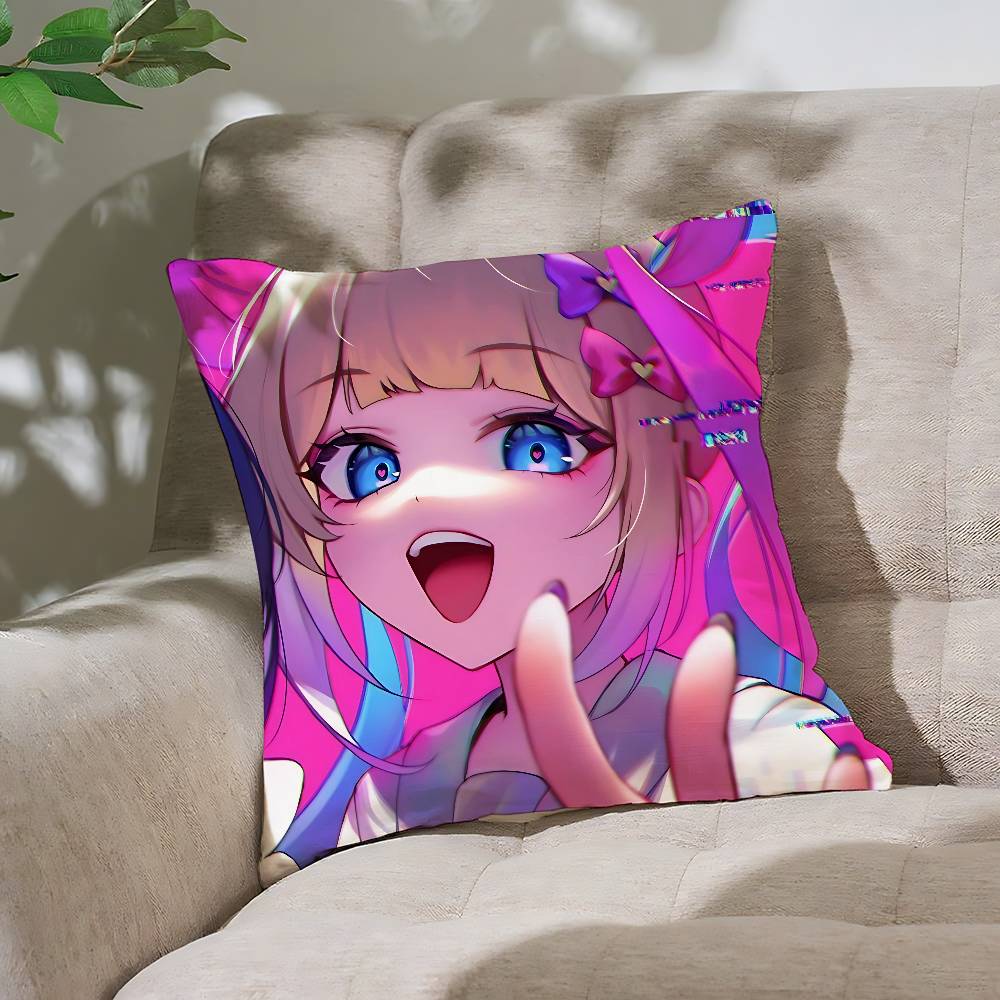 N-Needy Girl O-Overdose Pillow Case Cushion Cover Soft Cute Throw Pillow Case For Car Sofa Pillowcase Polyester With Zipper