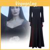 Wednesday Addams Cosplay Costume For Halloween Stage Performance With Elastane For Adults