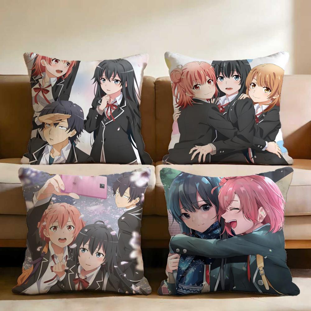 My Teen Romantic Comedy SNAFU Cushion Cover Multi-Scene Pillow Cover for Home & Car - Reversible, Soft & Durable for Daily Use