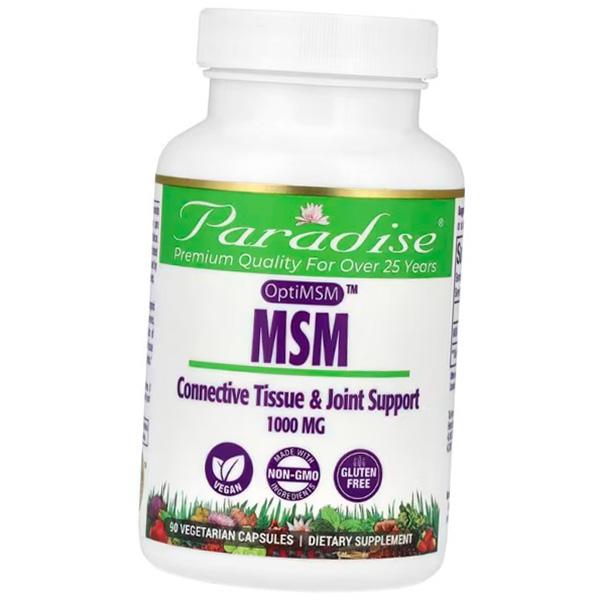 

Метилсульфонилметан, OptiMSM MSM 1000, Paradise Herbs (03643001) 90vcaps