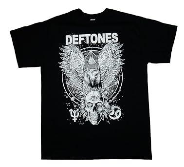 Deftones White Logo T-Shirts for Men Breathable Gothic Japanese Fashion Cotton Round Neck Short Sleeve Soft Oversized T Shirt