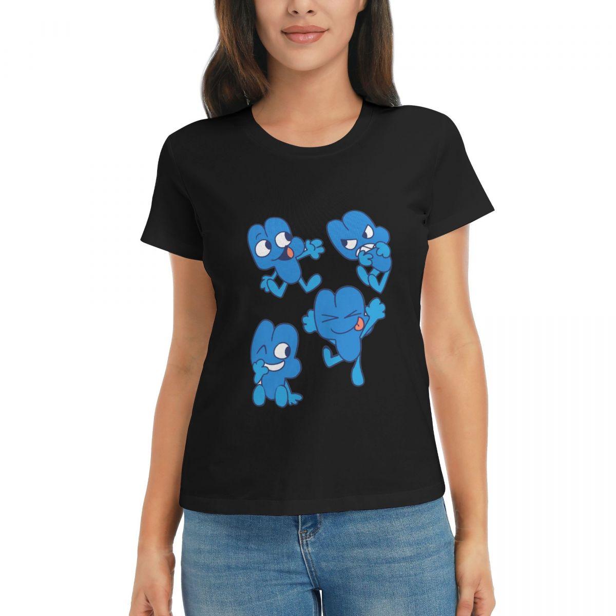 

Women TShirt BFDI Four BFB Summer Short Sleeve Tees Round Neck Cotton T Shirts Clothes Tops Streetwear 4XL