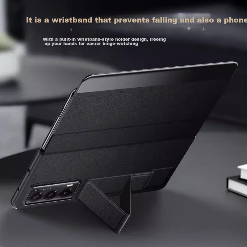 WristbandPhone Case for Honor Magic Vs2, VS2 Ultimate Edition Foldable Screen Leather Full Protection Anti-Drop Magnetic Flip Cover with Window,