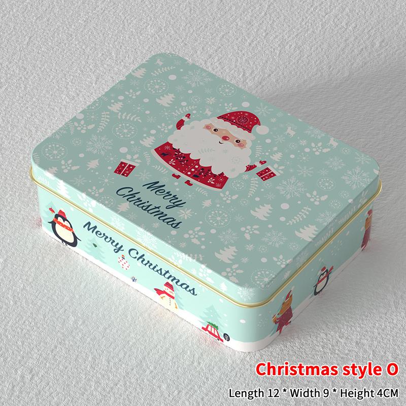 Christmas Transparent Window Tin Box Cookie Candy Tinplate Chocolate Storage Box With Exquisite Lid Christmas Gift Packaging Box