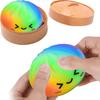 Squishy Dumpling Sensory Toy Rainbow Dough Ball Fidget Gift Stress Relief Squeeze Toy For For Kids Adults Easter Basket Stuffers