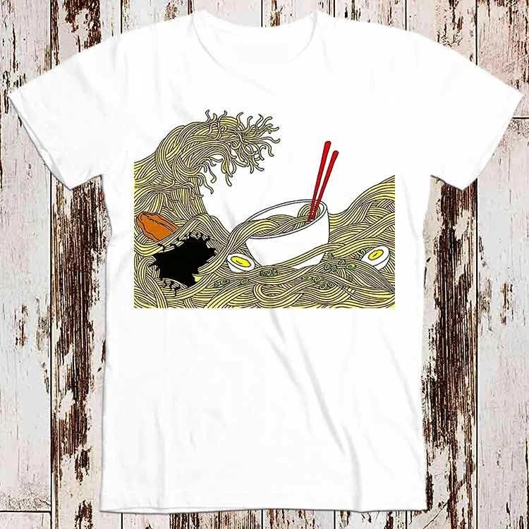 The Great Wave of Ramen Hokusai T Shirt 8796 L
