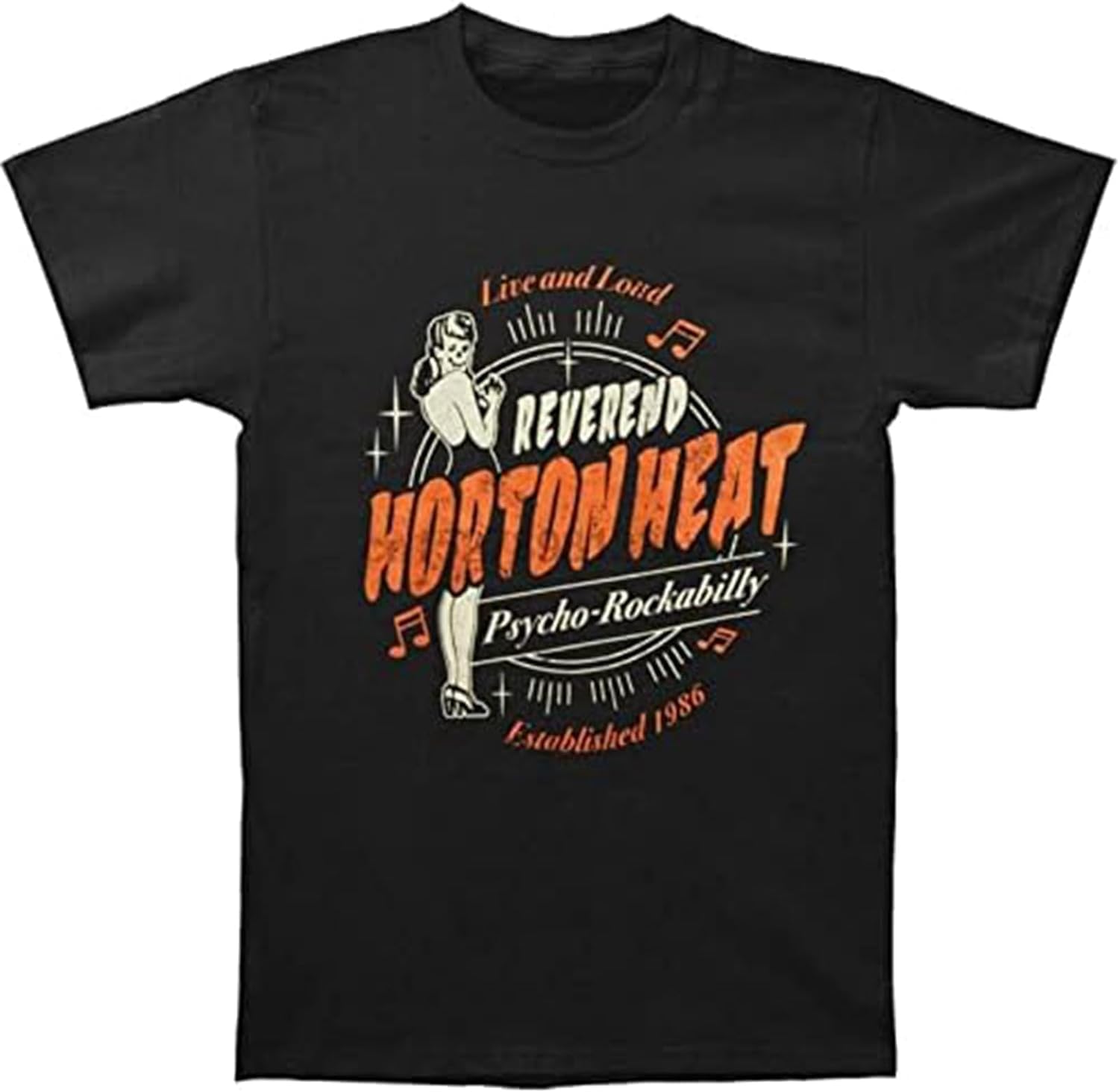 Reverend Horton Heat Men s Live & Loud Men T Shirt Black S чёрный