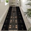 2D Airplane Runway Runner Rug Night Flight Illusion Decor Aviation Themed Long Carpet Soft Non-Slip Floor Mat for Hallway