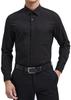[Enlision] Men's Black Long-Sleeved Dress Shirt, Business Shirt, No Ironing, Wrinkle-Resistant, Formal Wear, Suitable for Weddings, Funerals, School,