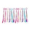 12pcs Tangle-Free Design Braided Hair Extensions Colorful Ponytail Holders  Fashion-Forward Tweens
