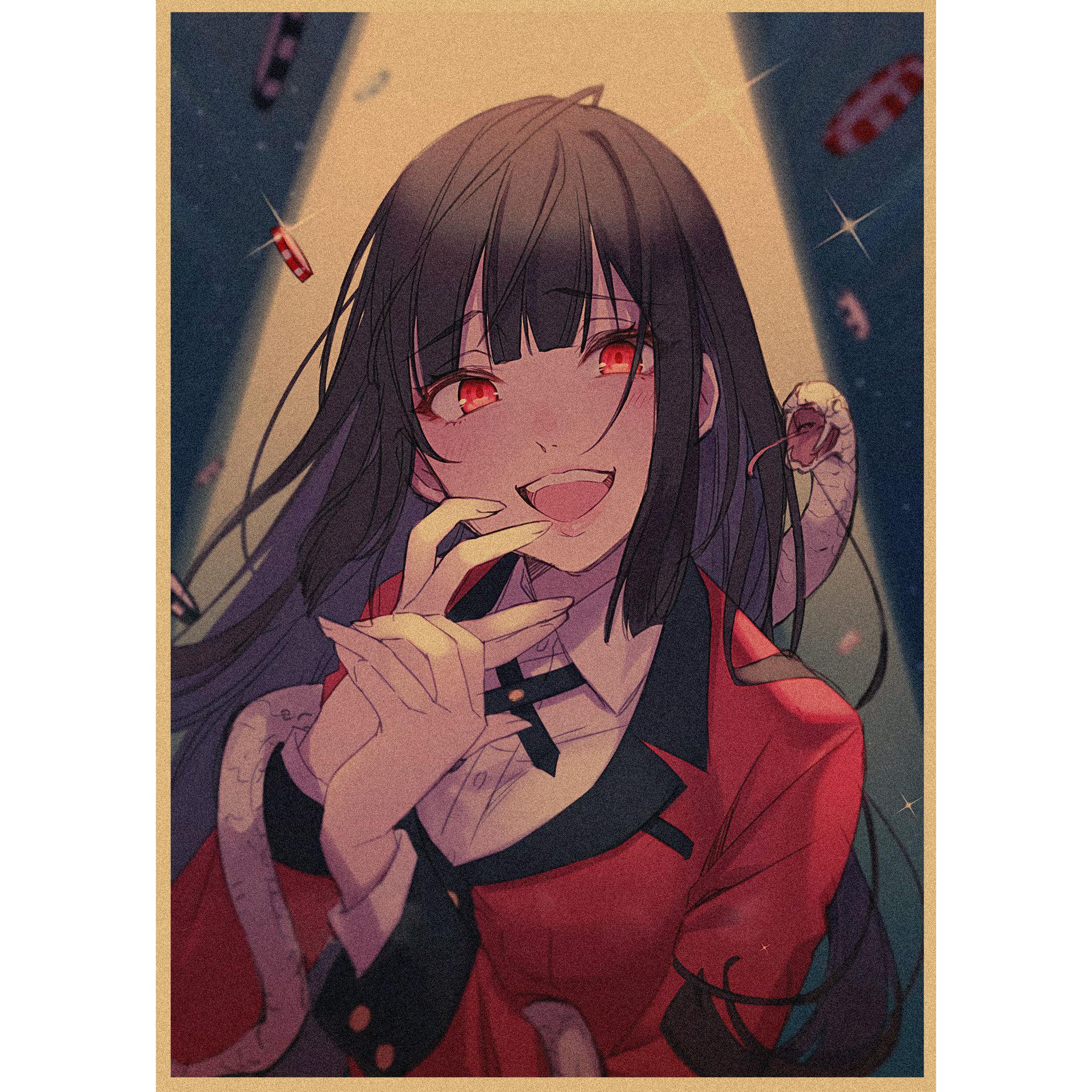 Kakegurui Anime Retro Kraft Paper Poster Wall Art 326 29.7X42cm