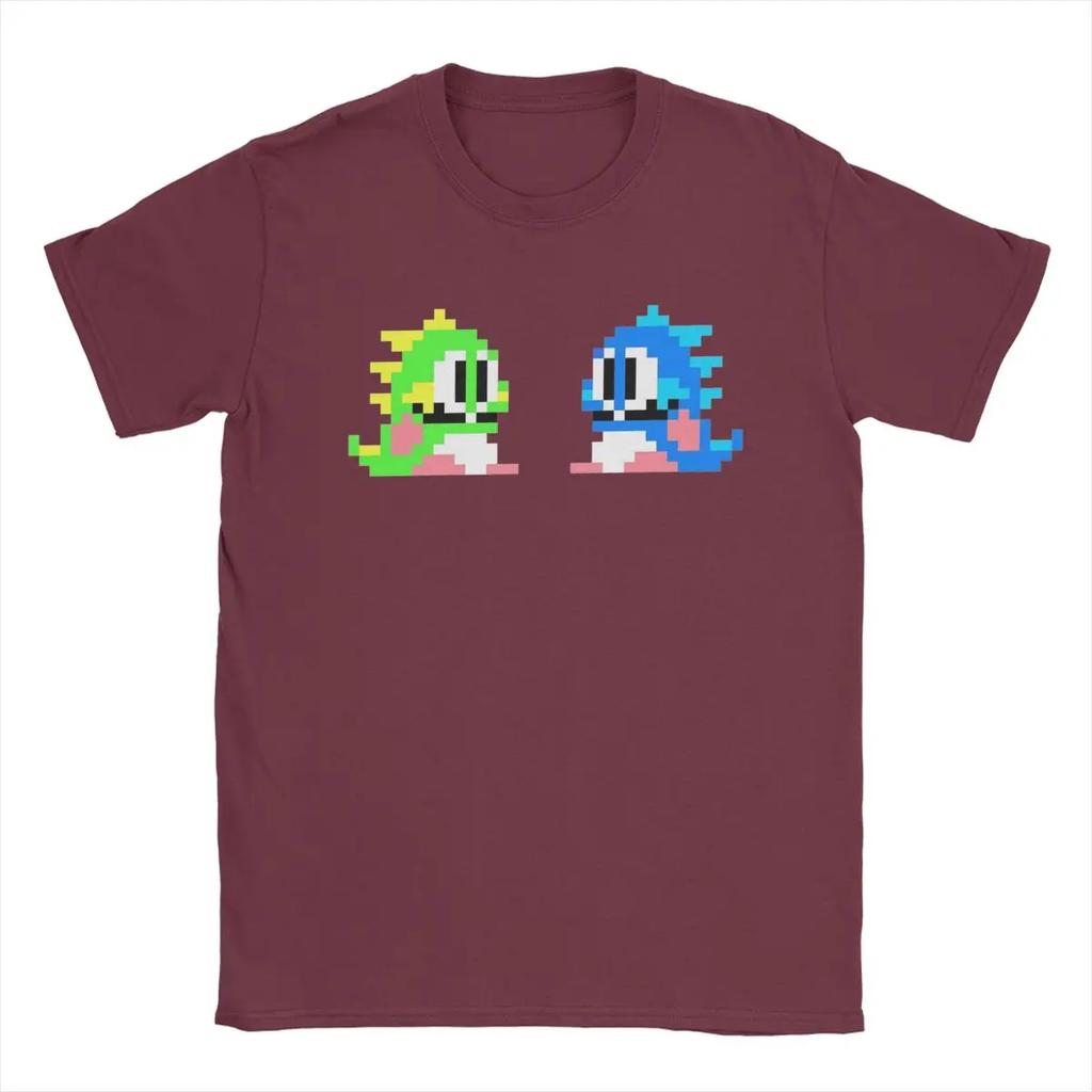 8-bits Bubble Bobble Drager Herre T-skjorter Morsom T-skjorte Kortermet O-hals T-skjorte 100% Bomull Festtopper