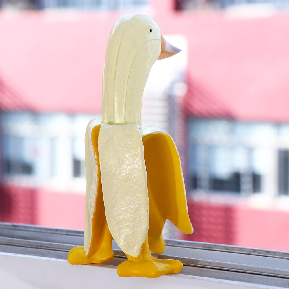 Harz Hof Terrasse Veranda Büro Rasen Für Außen Ente Skulptur Bananenente Ornament Enten Statuen