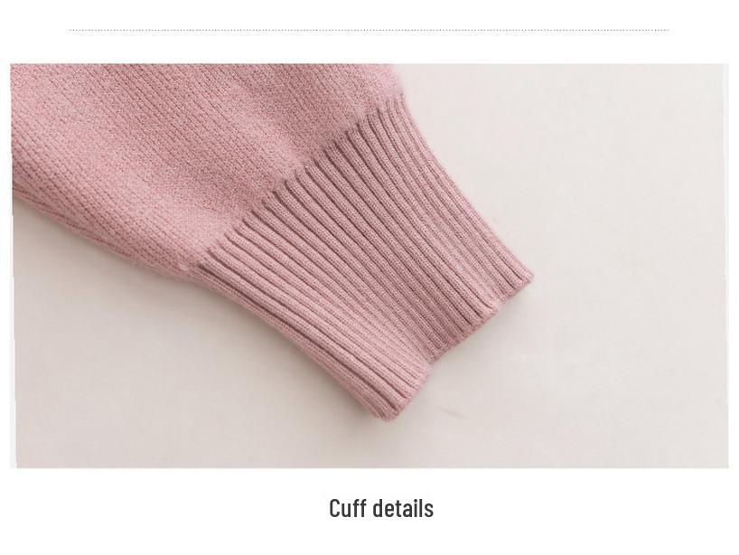 Mom's Wear 2024 Red Fleece One-Piece Base Layer Top for Middle-Aged and Elderly Women – Plus Size Thick Winter Sweater