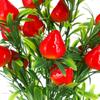 3Pcs Artificial Strawberry Stem Faux Strawberry Plant Ornaments Fruit Flower Stem for Home Wedding Party Decor