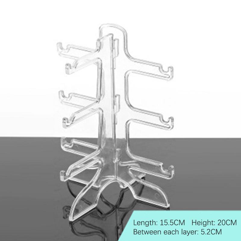 

Инновационная 3-слойная стойка для очков, органайзер для полок ювелирных изделий и солнцезащитных очков прозрачный