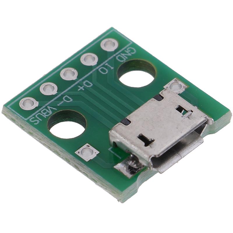 10Pcs Micro Usb To Dip Adapter 5Pin Female Connector Pcb Converter Board