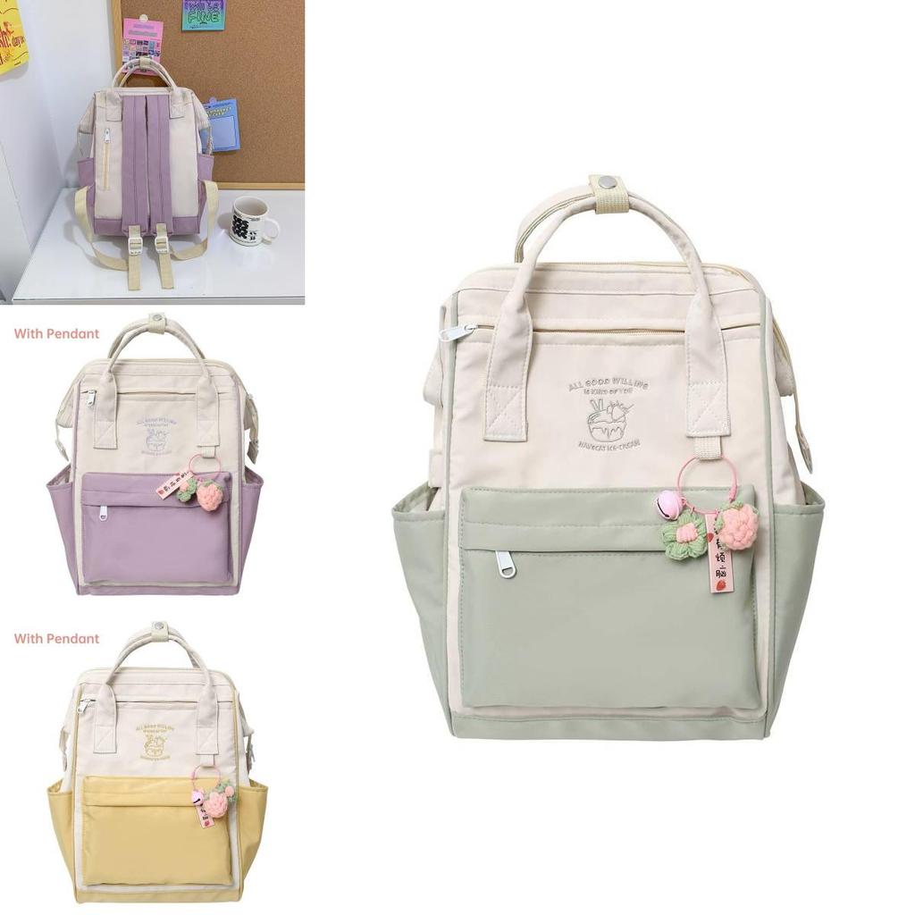 Trendy Nylon Backpack For Girls Lightweight Waterproof Stylish School And Daily Use