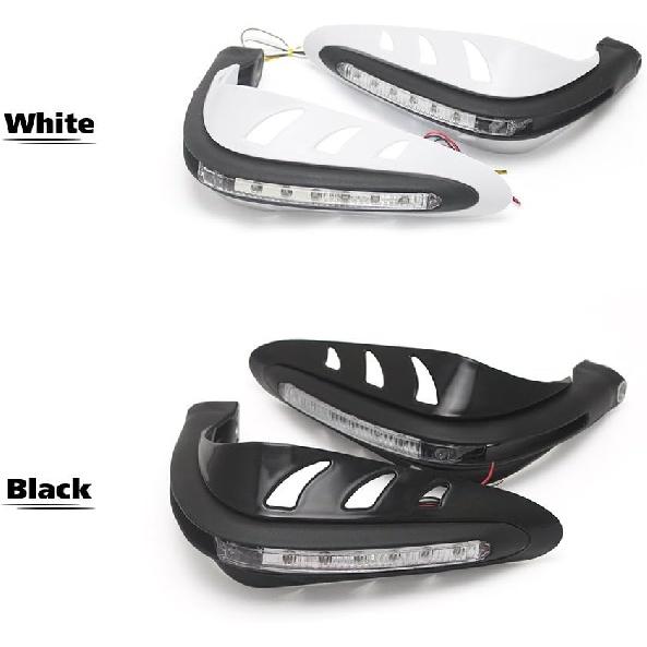 Handlebar Protector, 1 Pair Universal Motorcycle Handguards Motocross Hand Guards One Set Combination Handlebar Protector with LED Turn Signals Light