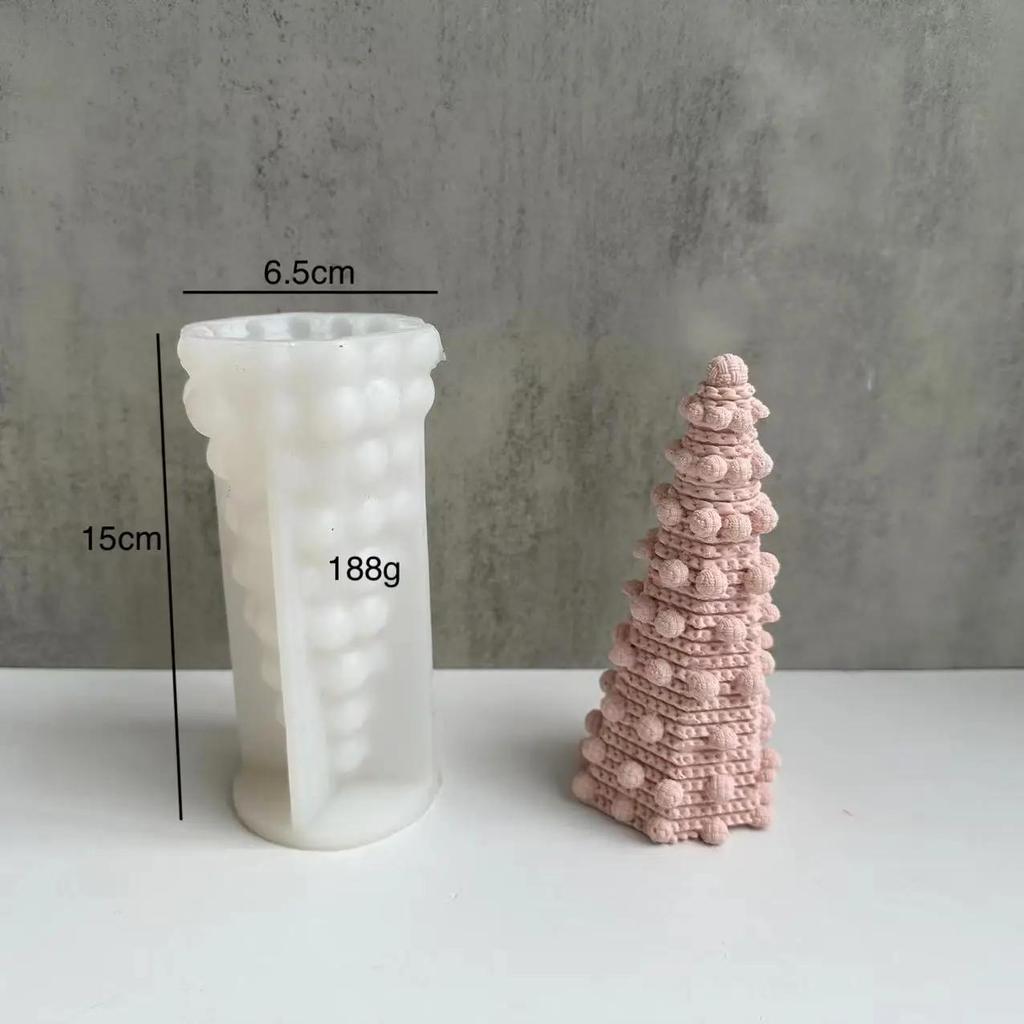 Nou Crăciun pom lumânare silicon mucegai Bubble tip Crăciun pom aromaterapie lumânare silicon mucegai săpun mucegai cadou de Crăciun