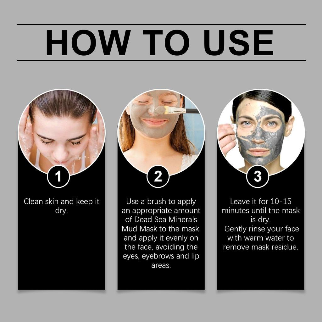 Masque Nettoyant à la Boue de la Mer Morte Nettoyage Doux et Élimination des Points Noirs