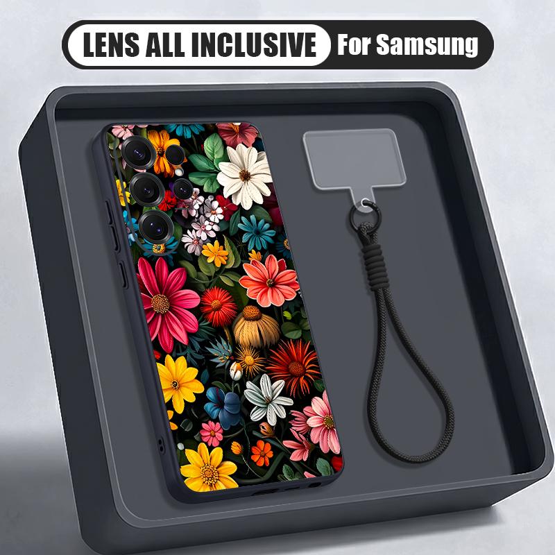 Oil Painting Flower Print Case For Samsung S26 Ultra S25 FE S24 S24 Plus A57 A37 A17 A56 A36 A16 A55 A35 A15 A54 5G Hybrid Magnetic Matte Cover