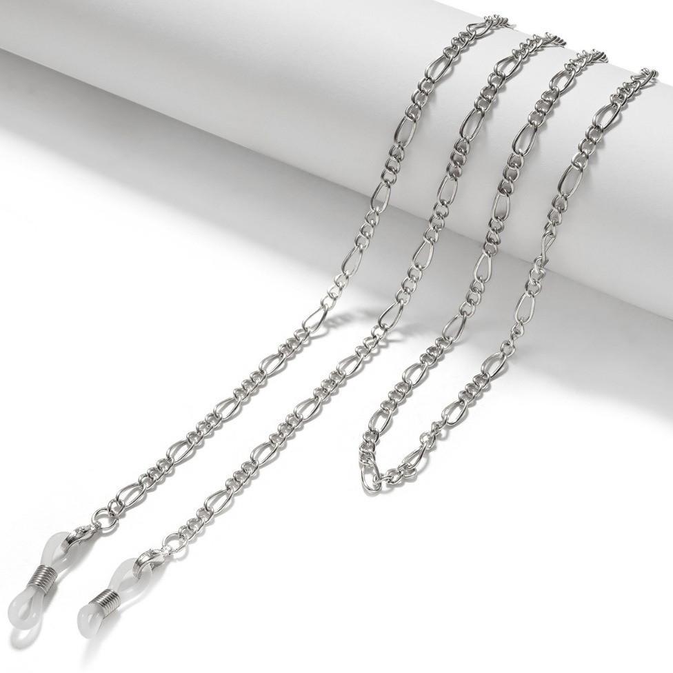 Cross-border Fashion: Twisted Pearl Bead & Snake Chain Eyeglass and Mask Necklace Accessory
