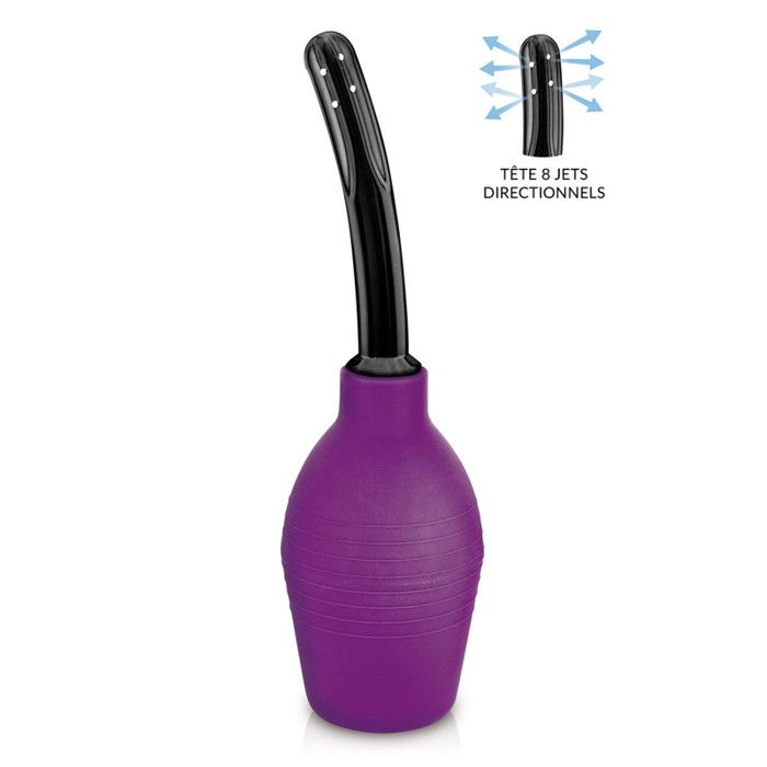 Poire de Lavement - Violette - 8 Jets - 310 ml - Directionnelle - Mixte