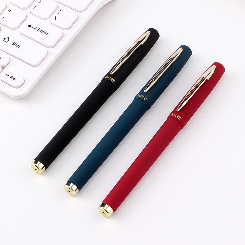 Bao Ke 1828 Frosted Barrel Signature Pen - 0.5mm Tip, Customizable Logo 0.7mm