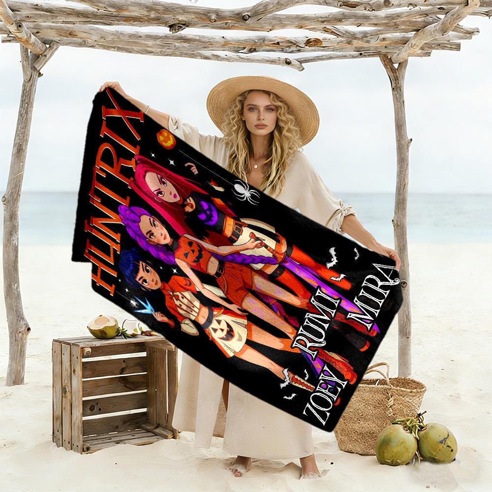 Huntress Power Squad Beach Towel Super Soft Microfiber Quickdry Fabric Comfortable Lightweight