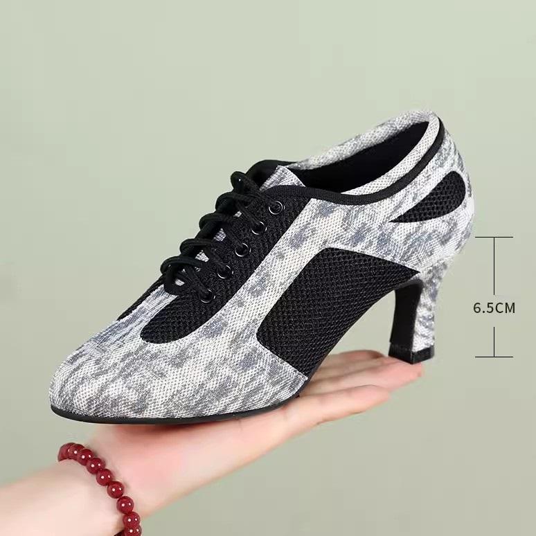 

Latin Dance Shoes For Women Teacher Body Outdoor Square Social Dance Shoes Fashion Women Shoes High Heels CANVAS 34