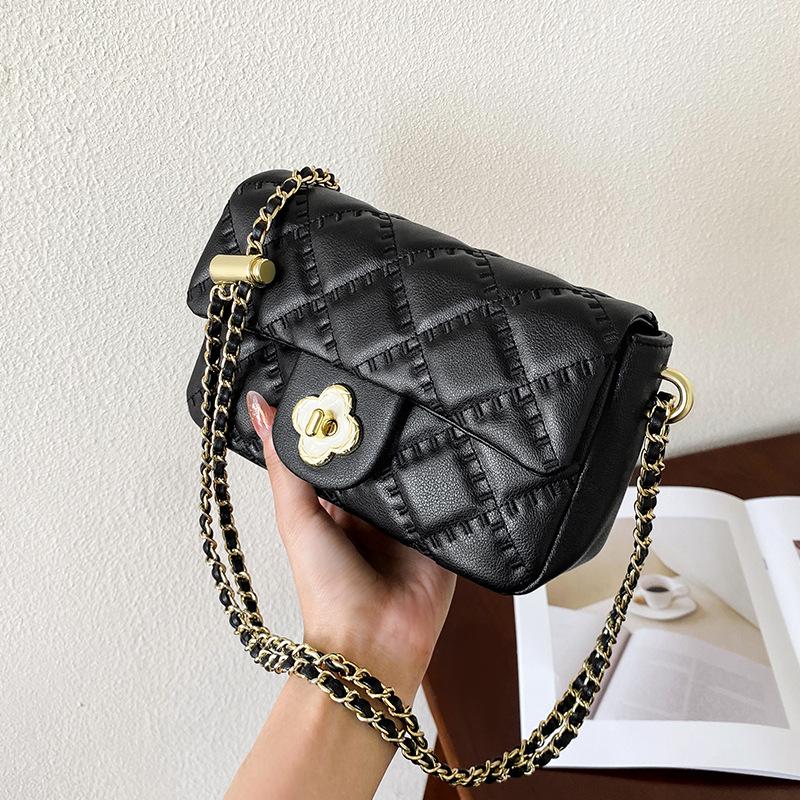 Frau. QiaoWeiße Tasche 2025 Neue Umhängetasche Damen-Kettentasche Herbst Winter Echtes Leder Achselhöhle Einzelne Schulter Kleine Tasche