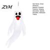 Festive Ghost Streamers 44 Inch Halloween Hanging Windsock, White Flying Ghosts Flag Wind Windsock Socks for Tree, Outdoor Yard Patio, Party