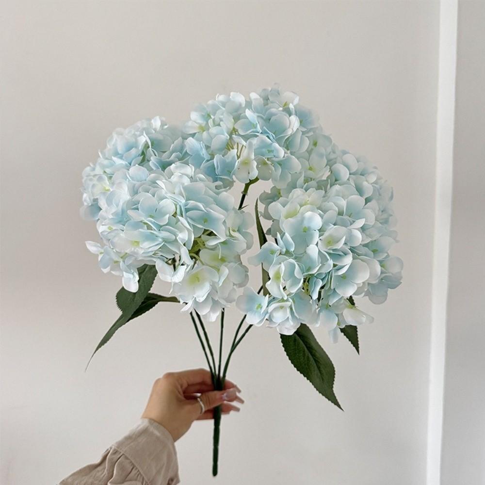 Multi-head Simulation Hydrangea Bouquet DIY Floral Arrangement Latex Hydrangea Big Head Artificial Flower Bouquet Home