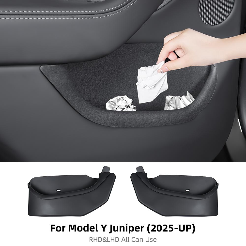 

Silicone Car Door Storage Box For Tesla Model Y Juniper 2025 2026-UP Full-Cover Front and Rear Door Handle Organizer Accessories