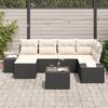 VidaXL Ensemble de canapé de jardin 6 pièces avec coussins marron en poly rattan 3347137