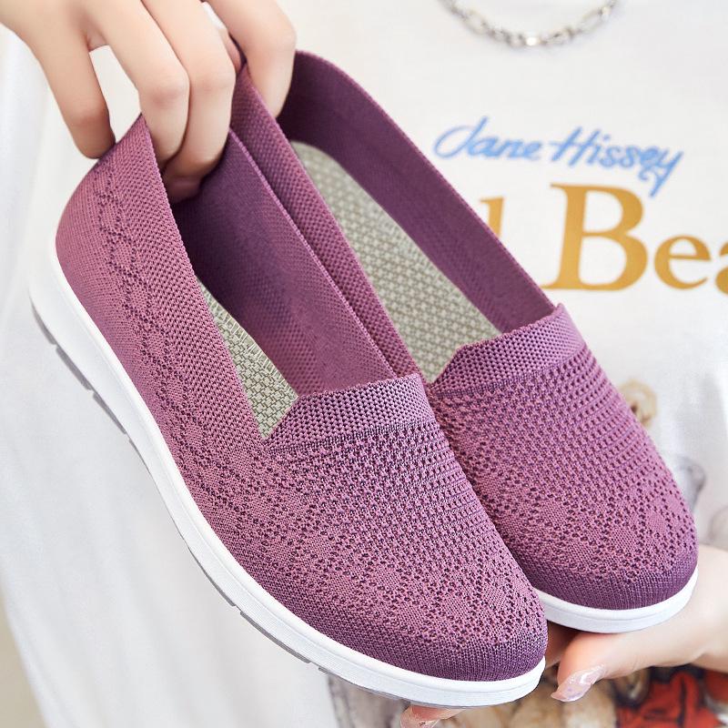 Women's Casual Breathable Flat Cloth Shoes - Soft Sole, Comfortable for All Ages