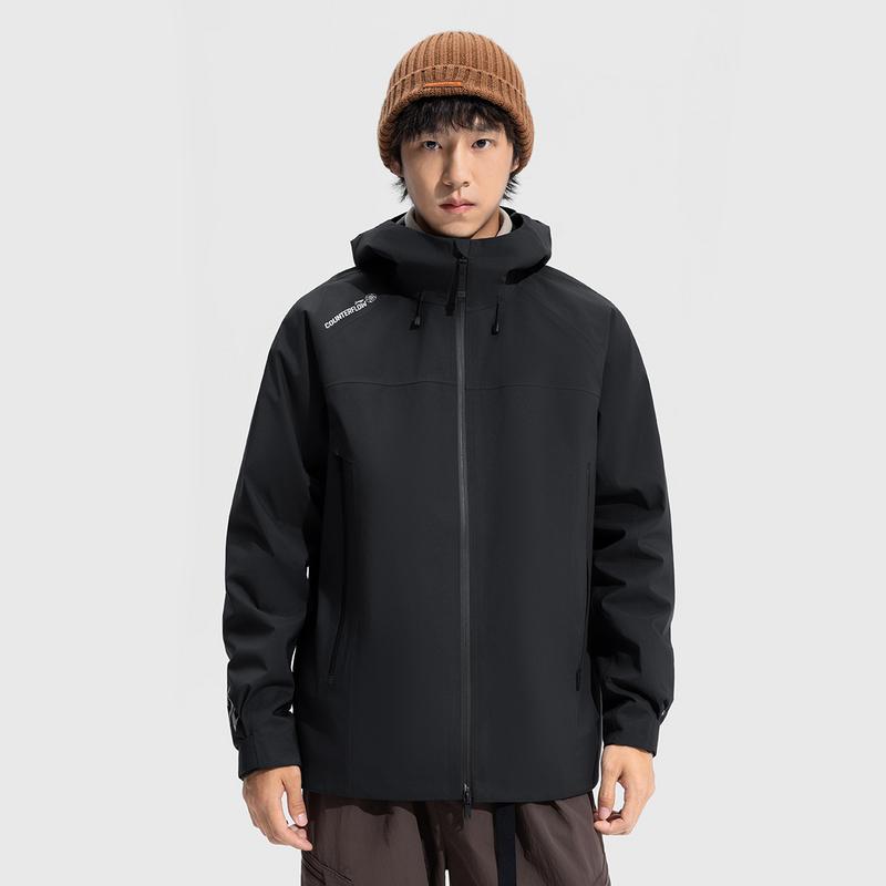 Li Ning CF Outdoor Reflective Water-Resistant Windbreaker Unisex Jacket Black AEMV033-7