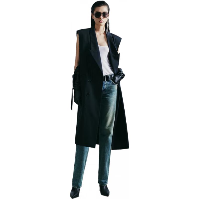 

MO&Co. Длинный жилет из шерсти серии NOIR S