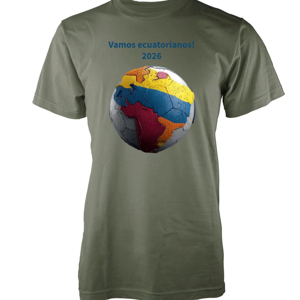 Free Personalisation 2026 World Cup Football Ecuador Cotton TShirt Adult S