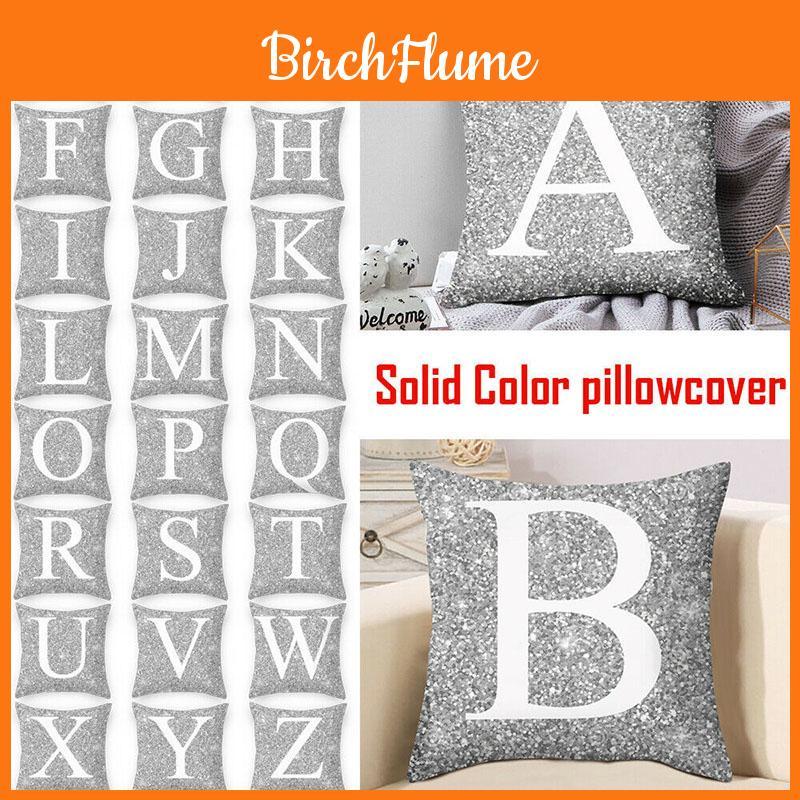 Luxurious Letter Cushion Rose Gold Glitter Throw Pillow Case Cover For Home Sofa Decor 45cm