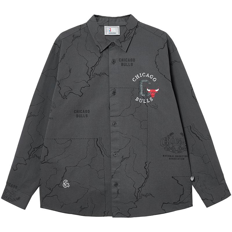 Jack & Jones NBA Chicago Bulls Cotton Shirt Jacket S