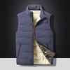 Padded Warm Waistcoat Men's Winter Warm Men's Vest Stand-up Collar Casual Waistcoat Outside Men's Tops